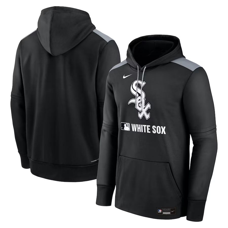 Men 2025 MLB Chicago White Sox Black Nike hoodie style 1